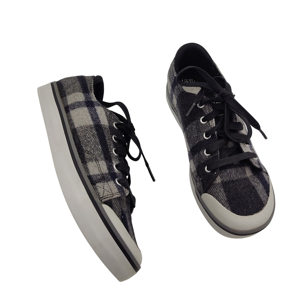 Keen Womens Gorpcore Cabincore Elsa Plaid Sneakers 8.5 Grey Black Buffalo Check